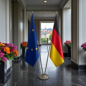 drapeau allemagne sur pied