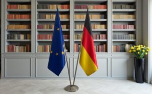 drapeau allemand avec socle