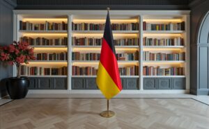 drapeau allemand avec socle