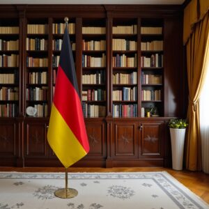 drapeau allemand sur hampe