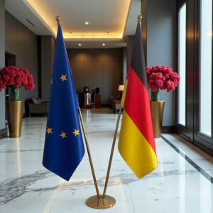 drapeau allemand sur hampe