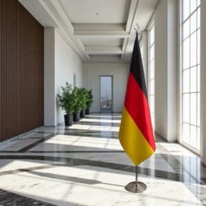 drapeau allemand avec socle