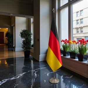 drapeau allemand avec socle