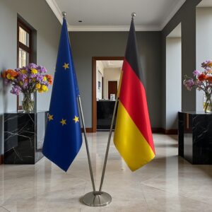 drapeau allemand avec socle