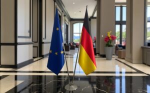 drapeau allemand avec socle