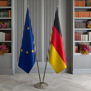 drapeau allemand avec socle