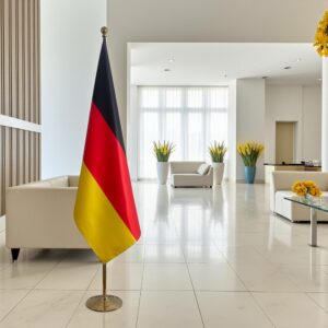 drapeau allemand sur hampe