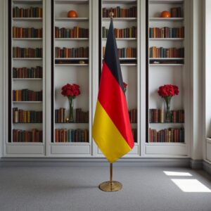 drapeau allemand sur hampe