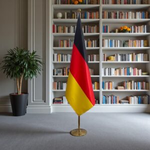 drapeau allemand sur hampe