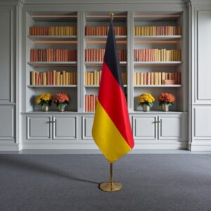 drapeau allemand sur hampe