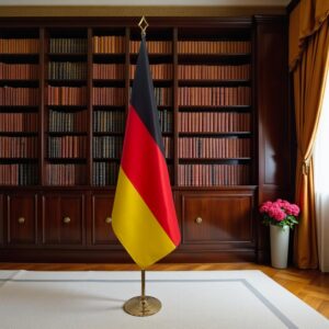 drapeau allemand sur hampe