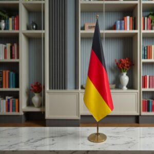 drapeau allemand sur hampe