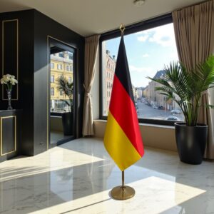 drapeau allemand sur hampe