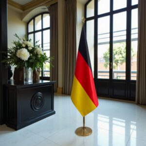 drapeau allemand sur hampe