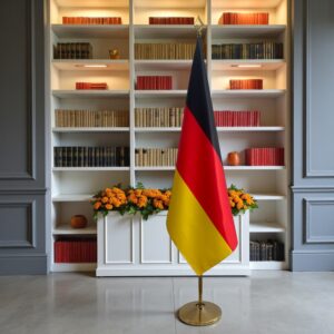 drapeau allemand sur hampe