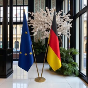 drapeau allemand sur hampe