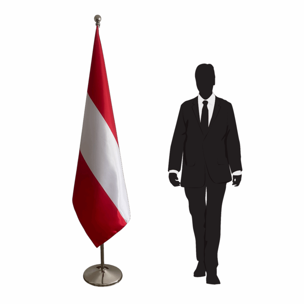 drapeau autriche sur pied