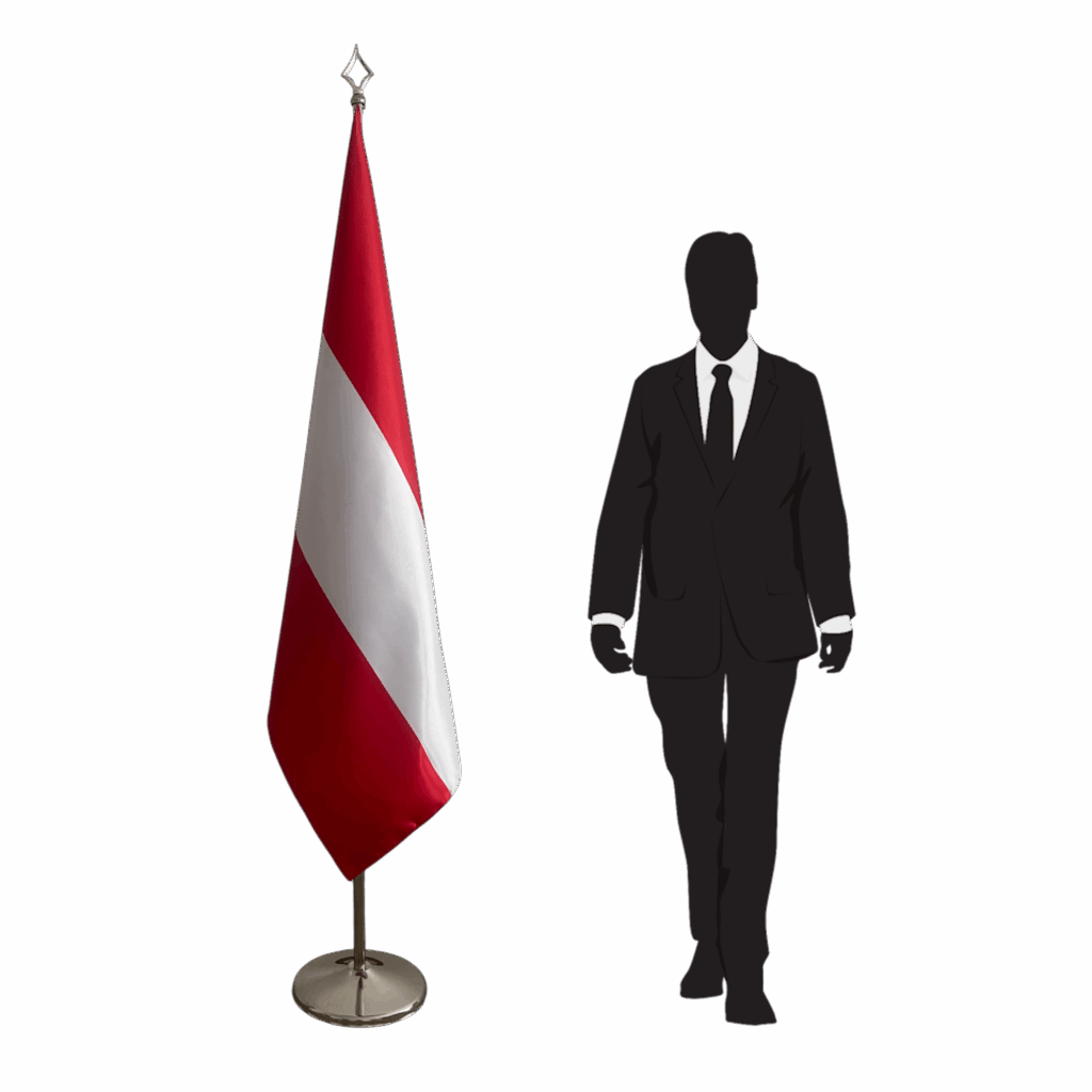 drapeau autriche sur pied