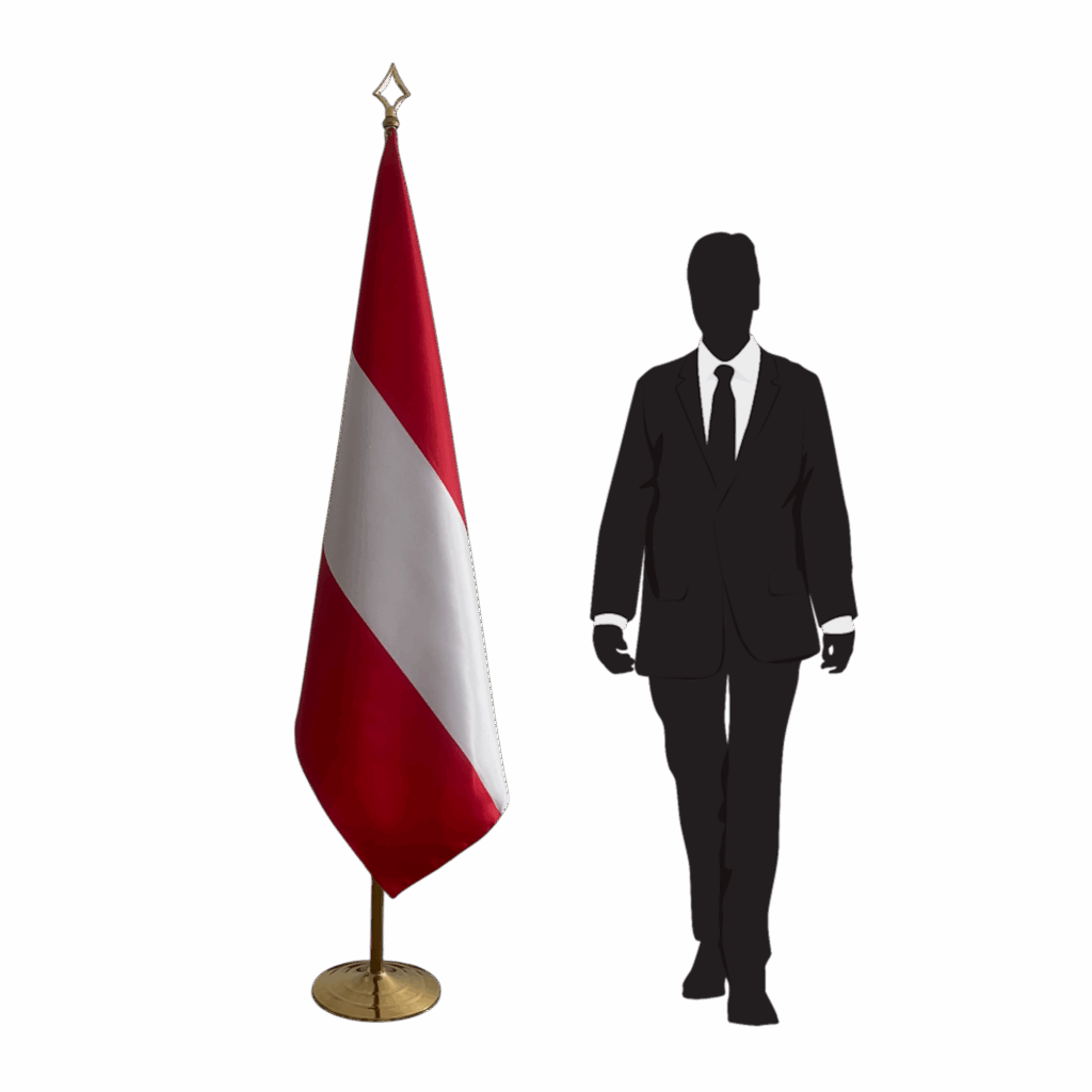 drapeau autriche sur pied