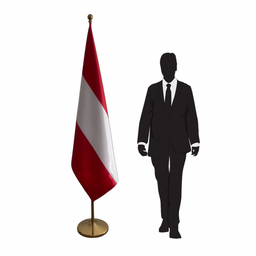 drapeau autriche sur pied