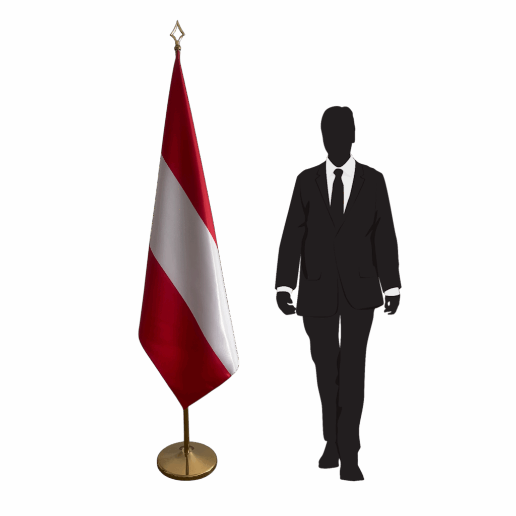 drapeau autriche sur pied