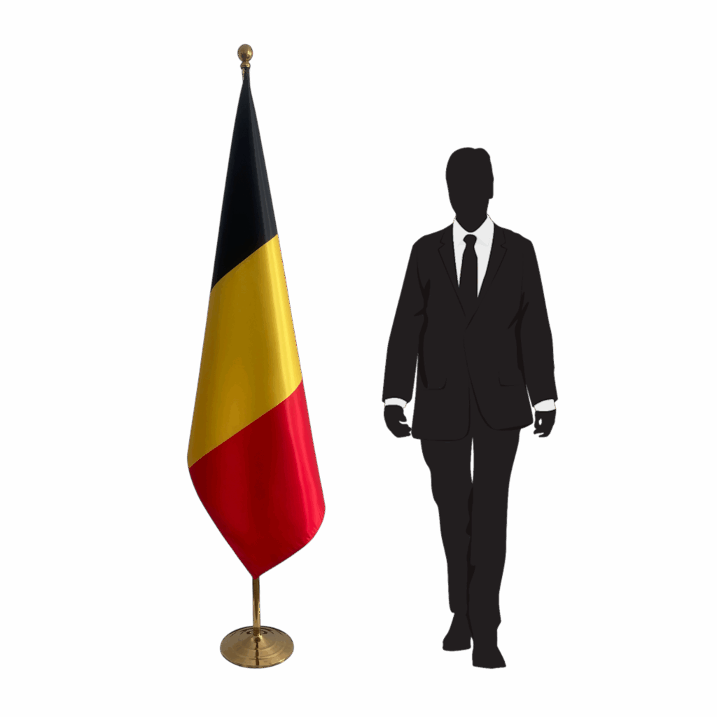 drapeau belge sur pied