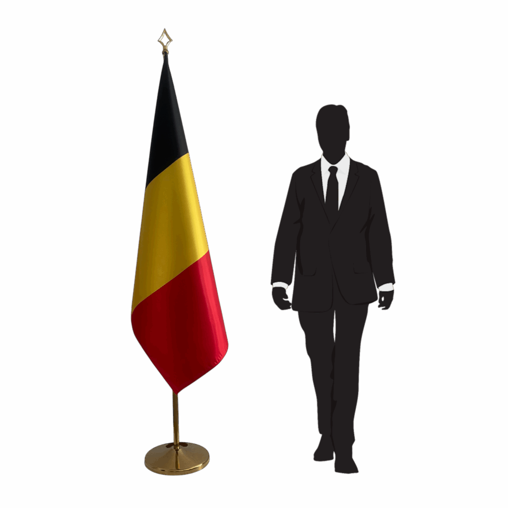 drapeau belge sur pied