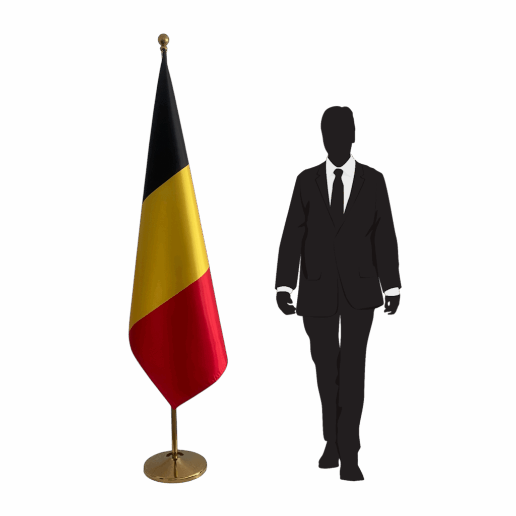 drapeau belge sur pied