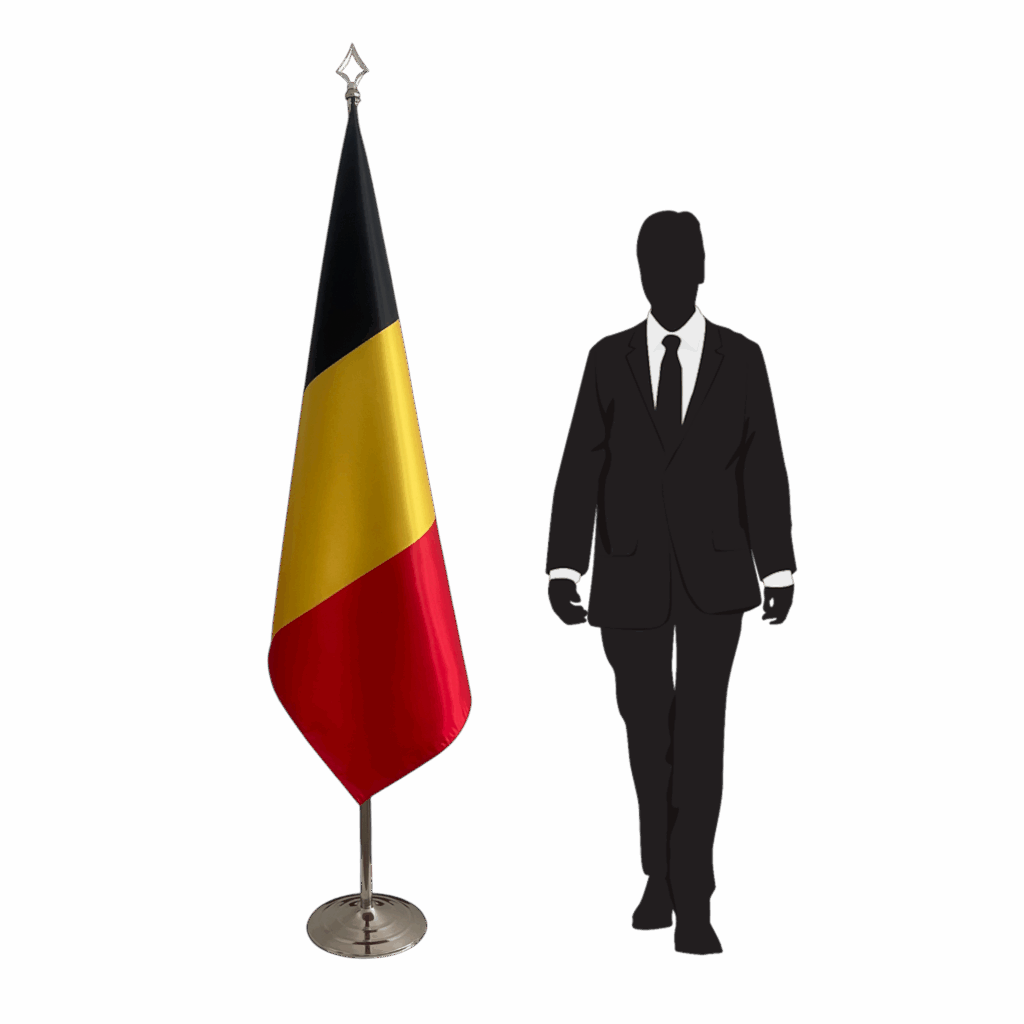drapeau belge sur pied