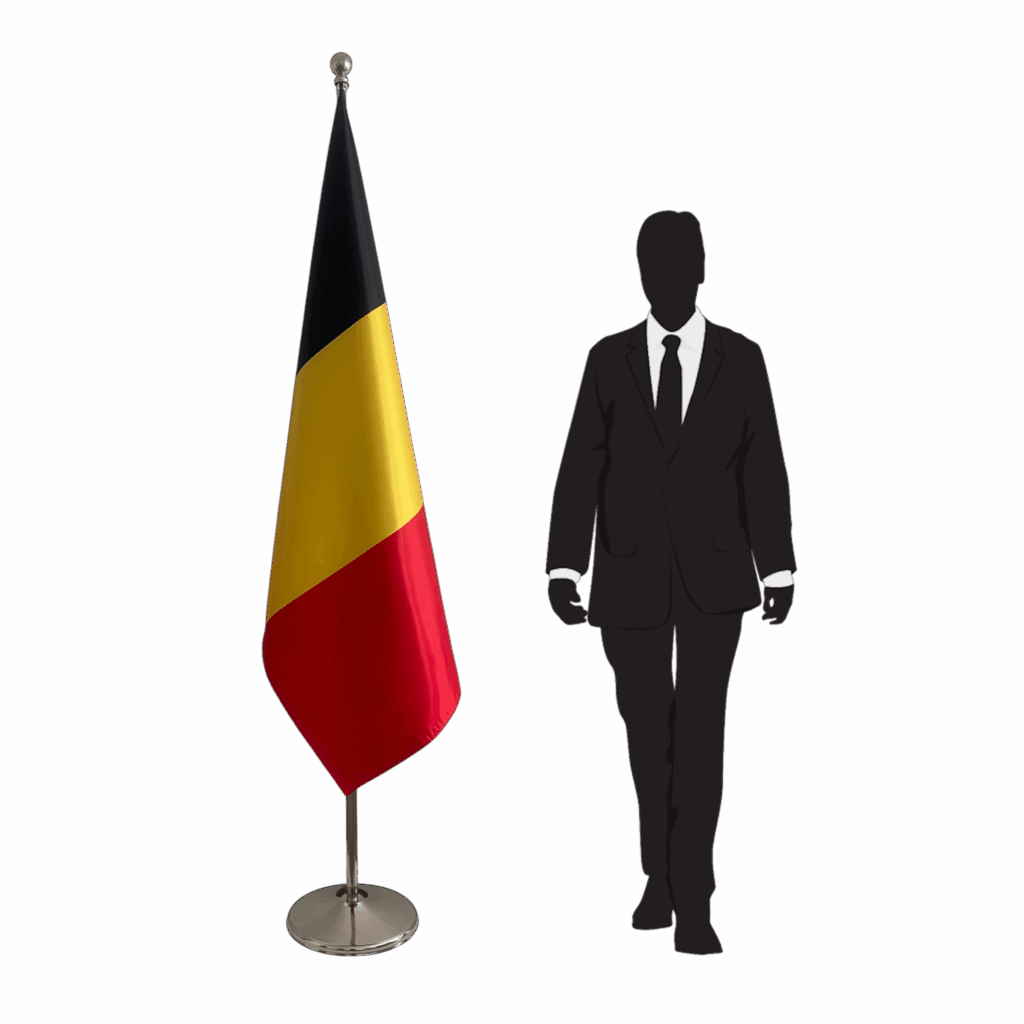 drapeau belge sur pied