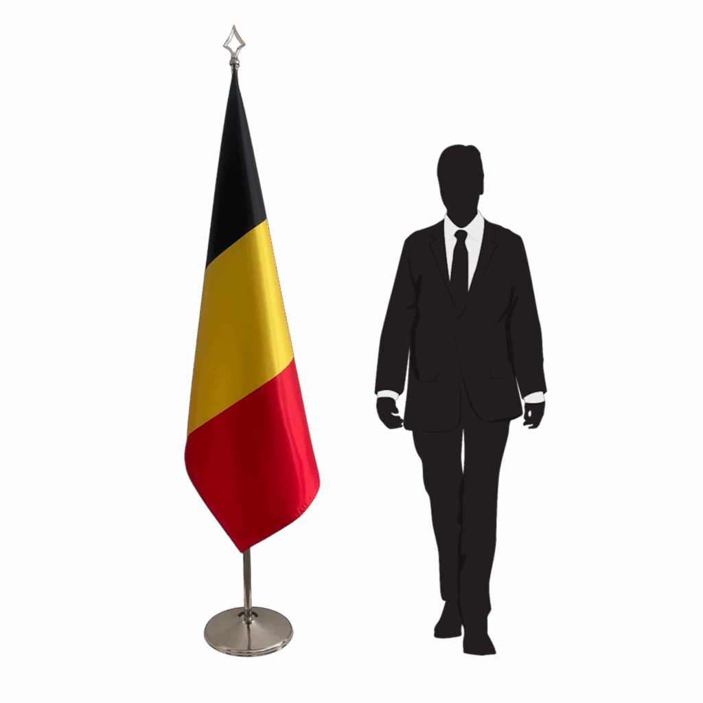 drapeau belge sur pied