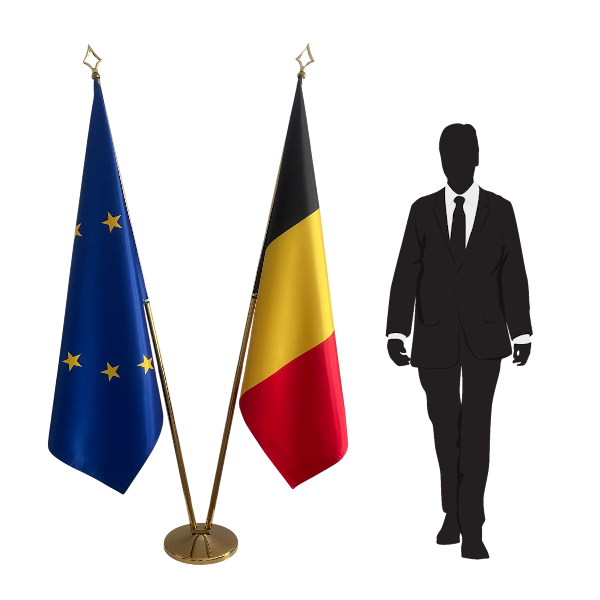 drapeau belge sur pied