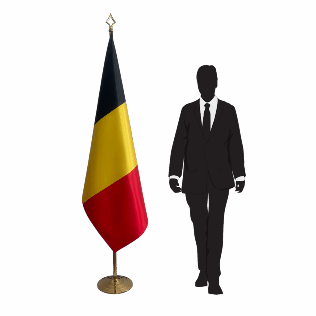 drapeau belge sur pied
