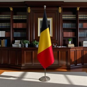 drapeau belge sur hampe
