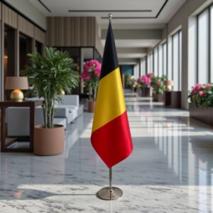 drapeau belge sur hampe
