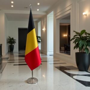 drapeau belgique sur pied