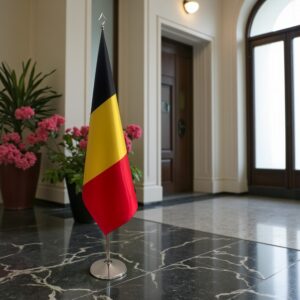 drapeau belgique sur pied