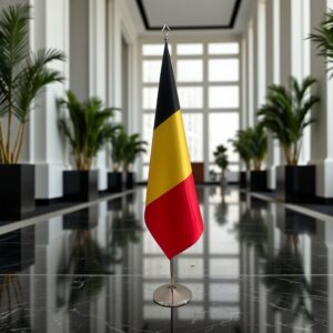 drapeau belgique sur pied