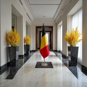 drapeau belgique sur pied