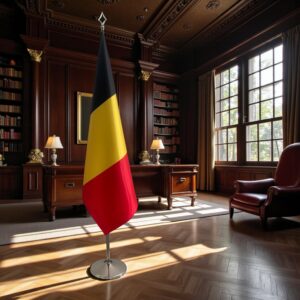 drapeau belgique sur pied