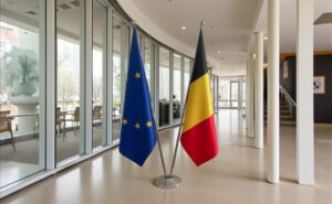drapeau belgique sur pied
