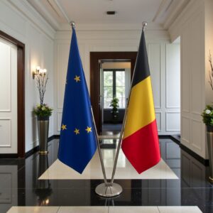 drapeau belgique sur pied