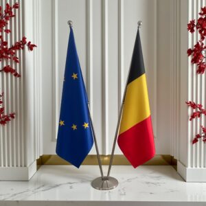 drapeau belgique sur pied