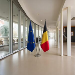 drapeau belgique sur pied