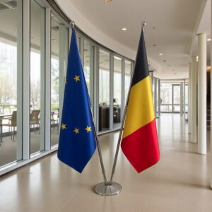 drapeau belgique sur pied