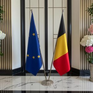 drapeau belgique sur pied