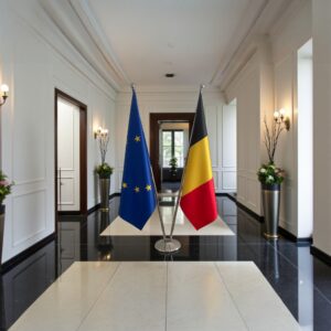 drapeau belgique sur pied