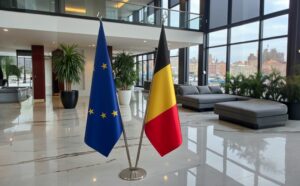 drapeau belgique sur pied