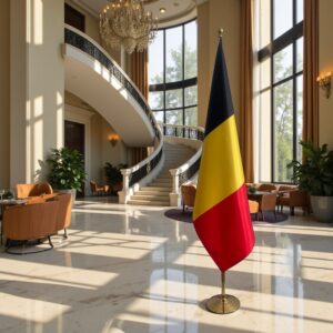 drapeau belgique sur pied