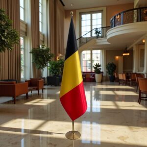 drapeau belgique sur pied